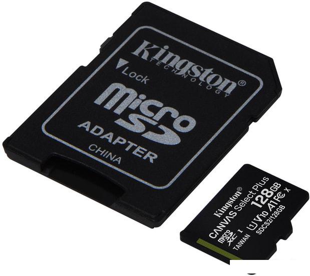 Карта памяти Kingston Canvas Select Plus microSDXC 128GB SDCS2/128GB (с адаптером)