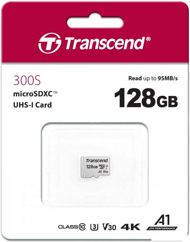 Карты памяти Transcend microSDXC 300S 128GB
