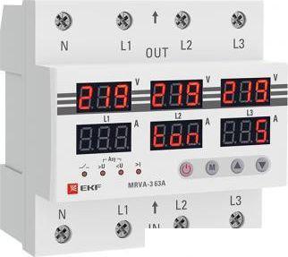 Реле напряжения EKF MRVA-3 63A