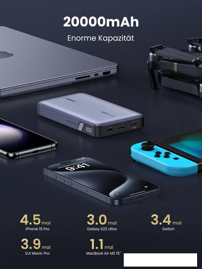 Внешний аккумулятор Ugreen PB720 20000mAh (серый)