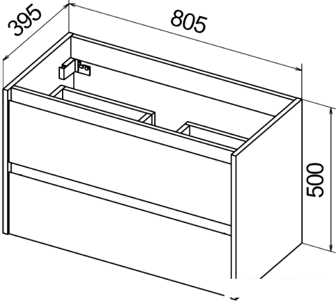 BelBagno Тумба под умывальник Kraft 39-800/390-2C-SO-BO (bianco opaco)