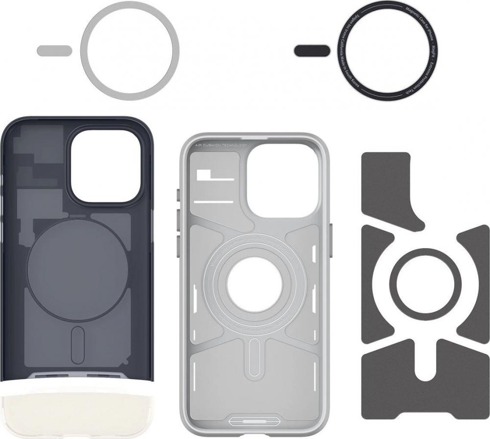 Чехол для телефона Spigen Classic C1 (MagFit) для iPhone 15 Pro Max ACS06607 (серый)