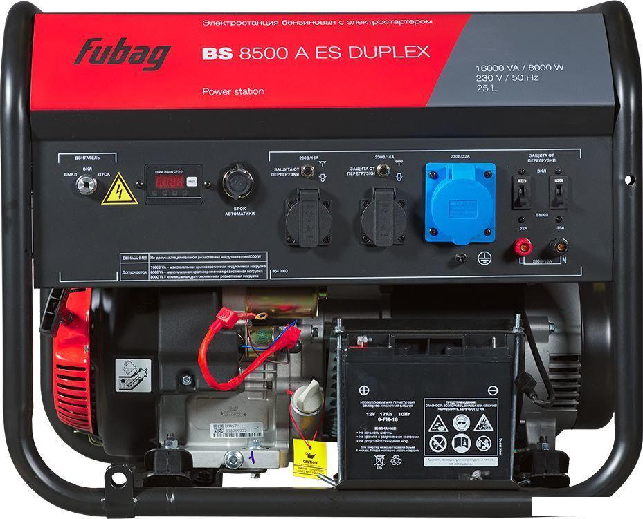 Бензиновый генератор Fubag BS 8500 A ES Duplex (с коннектором автоматики)