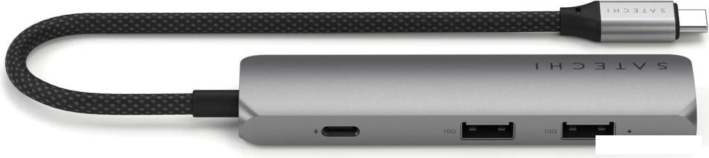 Док-станция Satechi 4-in-1 USB-C Slim Multiport Adapter 4K ST-P4SM (серый)