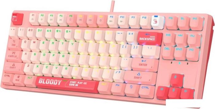 Клавиатура A4Tech Bloody S87 Energy Pink (Bloody BLMS Red Plus)
