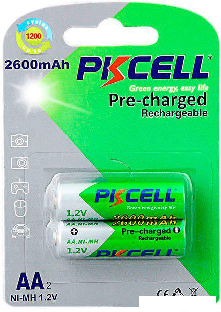 Батарейки, аккумуляторы, зарядные PKCELL NI-MH RTU AA2600-2B