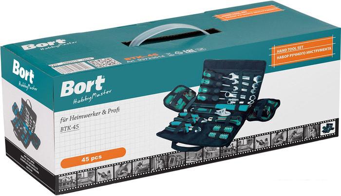 Универсальный набор инструментов Bort BTK-45 (45 предметов)