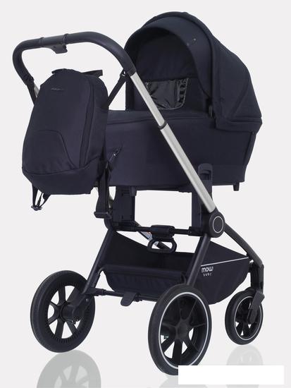 Универсальная коляска Rant MOWbaby Zoom PU (3 в 1, silver black)