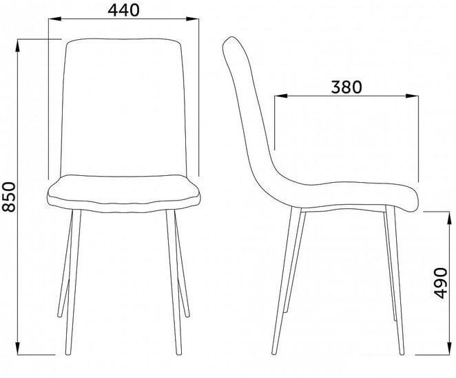 Стул AksHome Dallas 76330 (велюр, горчичный/черный)