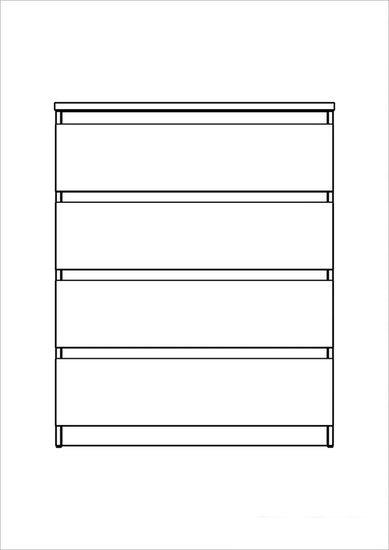 Комод Mio Tesoro Мальта 4 ящика 80x99 2.05.02.070.3 (дуб сонома)