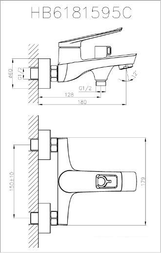 Смеситель Haiba HB60595 (хром)