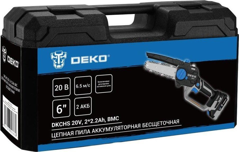Аккумуляторная пила Deko DKCHS 20V 083-2014 (с 2-мя АКБ, кейс)