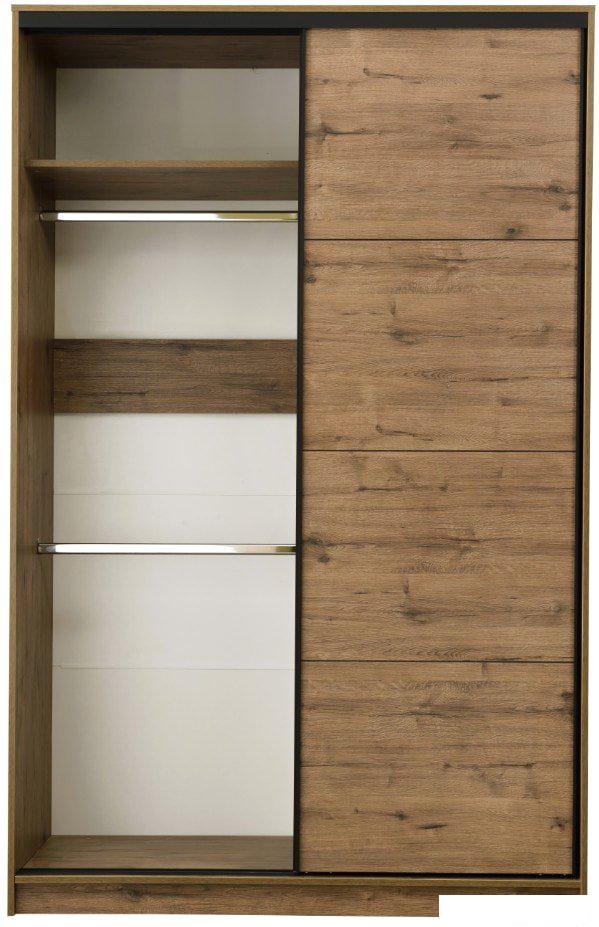 Шкаф-купе Рэйгрупп Bromo VVH 01 РГ-11.01 B 140 VVH 140x220.5 (дуб велингтон/черный)