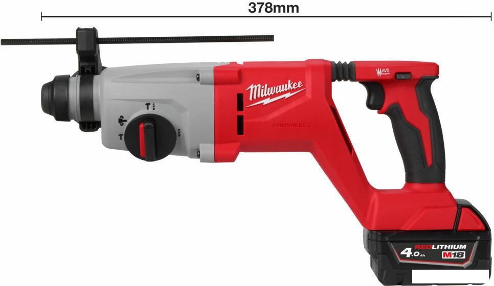 Перфоратор Milwaukee M18 M18BLHACD26-402X 4933492480 (с 2-мя АКБ, кейс)