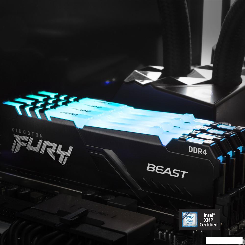 Оперативная память Kingston FURY Beast RGB 32ГБ DDR4 3200 МГц KF432C16BB2A/32