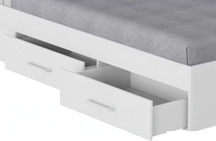Кровать Mio Tesoro Абрау с ящиками 90x200 (белый текстурный)