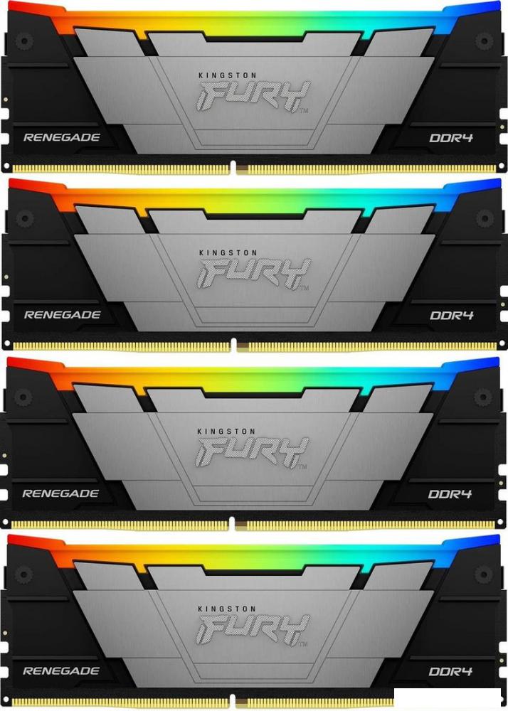 Оперативная память Kingston FURY Renegade RGB 4x16ГБ DDR4 3600 МГц KF436C16RB12AK4/64