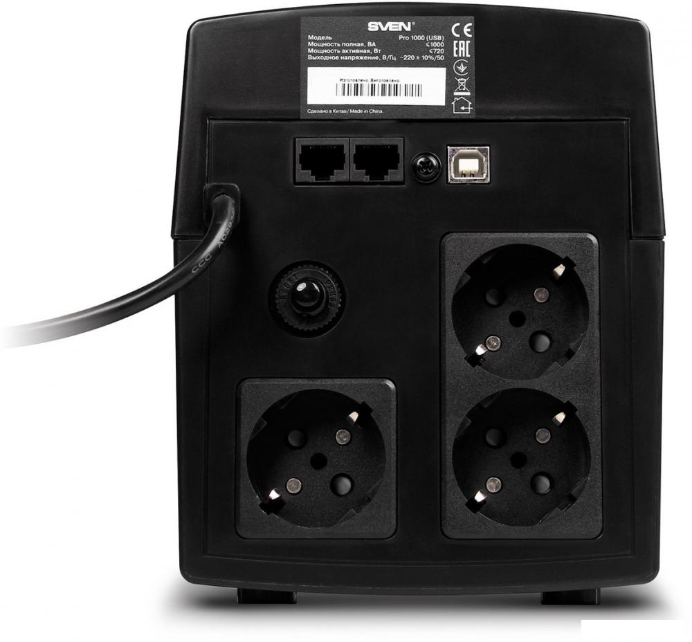 Источник бесперебойного питания SVEN Pro 1000 (USB)