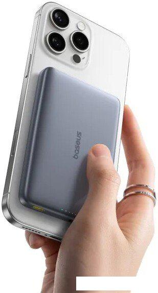 Внешний аккумулятор Baseus PicoGo AM41 Ultra-Slim Qi2 Magnetic Power Bank 10000mAh (серый)