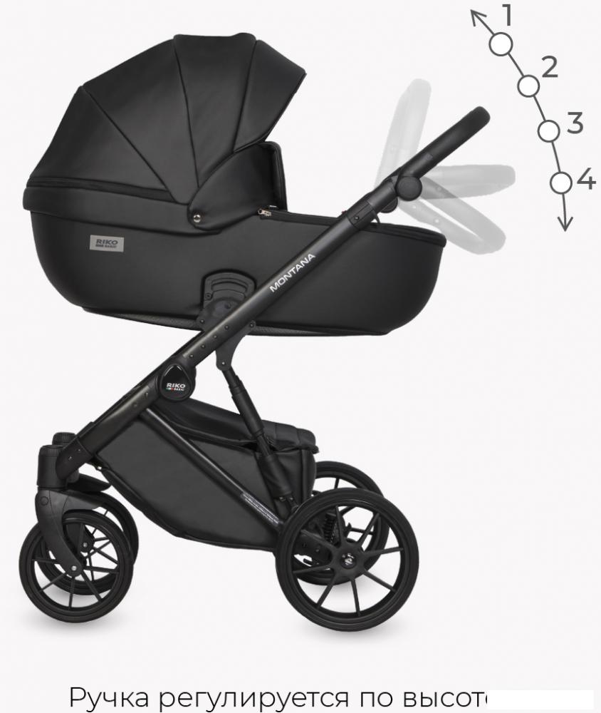 Универсальная коляска Riko Basic Montana Ecco (3 в 1, 12/черный)