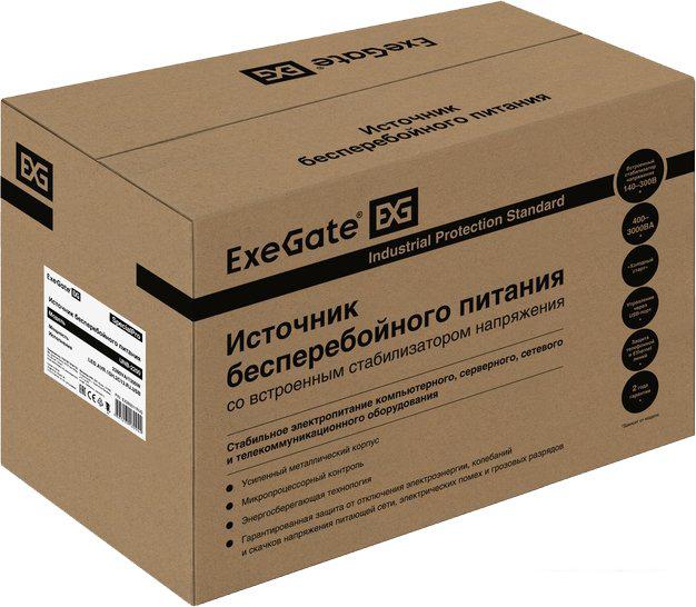 Источник бесперебойного питания ExeGate SpecialPro UNB-2200.LED.AVR.1SH.2C13.RJ.USB EX292611RUS
