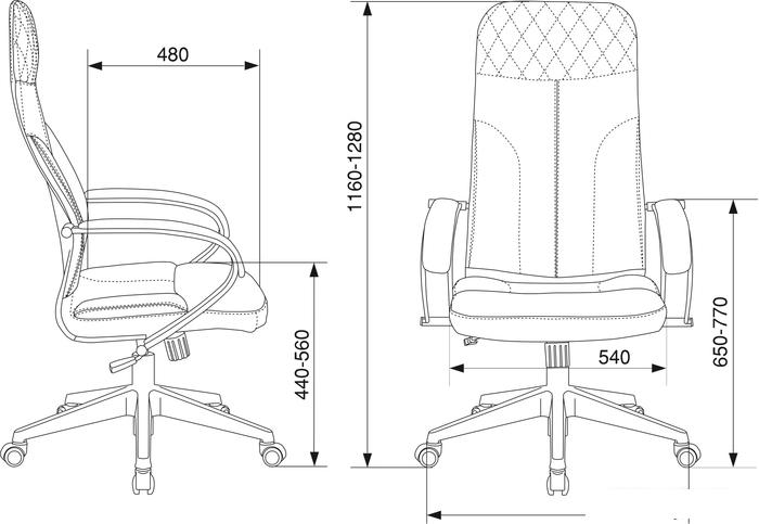 Офисные кресла и стулья Бюрократ CH-608Fabric (черный)