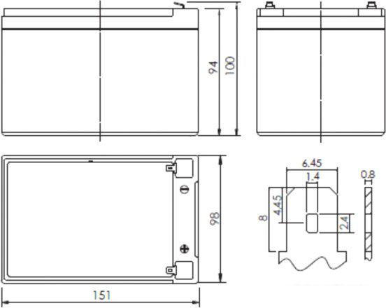 Аккумулятор для ИБП Powerman CA12140/UPS (12В/14 А·ч)