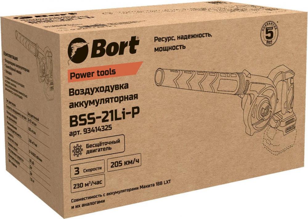 Воздуходувки Bort BSS-21Li-P 93414325 (без АКБ)