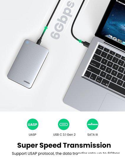 Бокс для накопителей 2.5" Ugreen CM300 70498