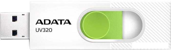 USB Flash ADATA UV320 512GB (белый/зеленый)