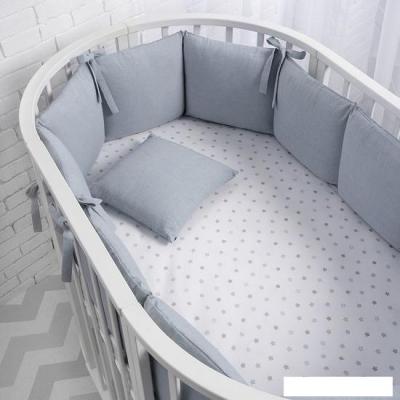 Бампер в кроватку Perina Soft Cotton СК1/4-05.10 (голубой)