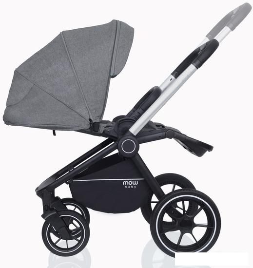 Универсальная коляска Rant MOWbaby Zoom PU (2 в 1, silver grey)