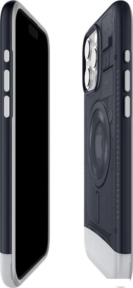 Чехол для телефона Spigen Classic C1 (MagFit) для iPhone 15 Pro Max ACS06607 (серый)