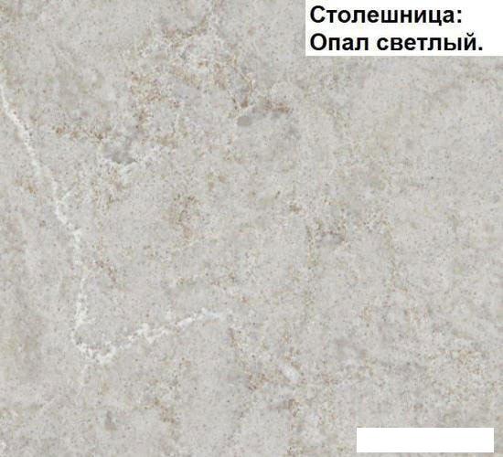 Готовая кухня Интерлиния Мила Матте 1.5x2.7 А правая (белый/мята/опал светлый)