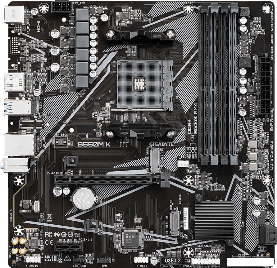 Материнская плата Gigabyte B550M K (rev. 1.0)