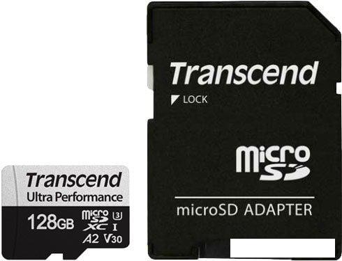 Карты памяти Transcend microSDXC 340S 128GB (с адаптером)