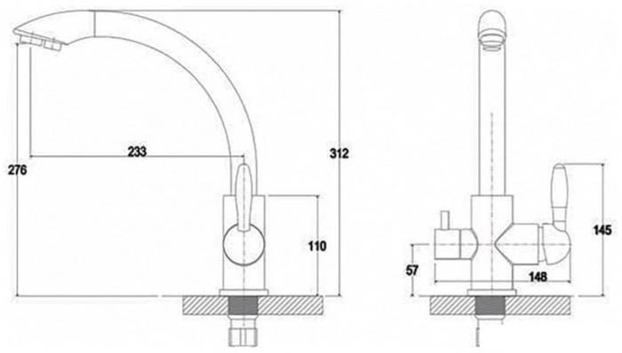 Смеситель G.Lauf GOP18-A093KB