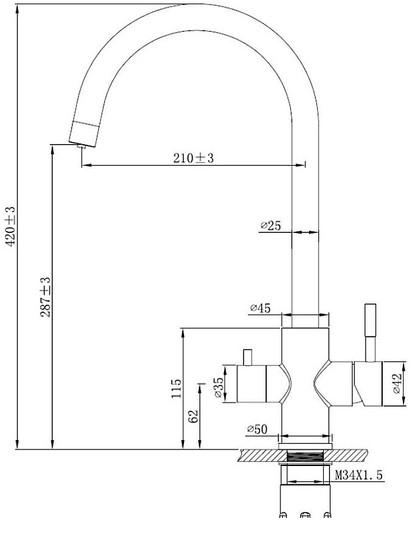 Смеситель Esko K22 B