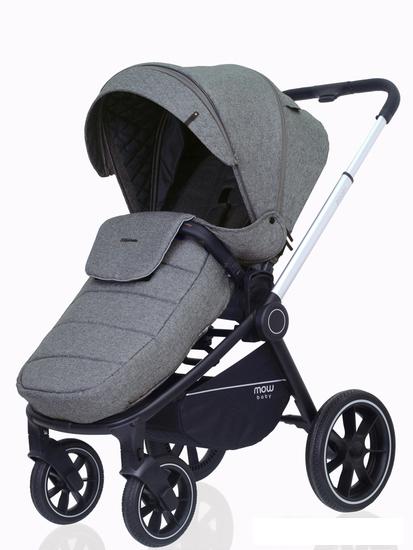 Универсальная коляска Rant MOWbaby Zoom PU (2 в 1, silver grey)