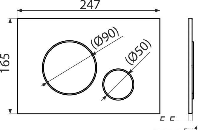 Панель смыва Alcaplast M672 (хром матовый)