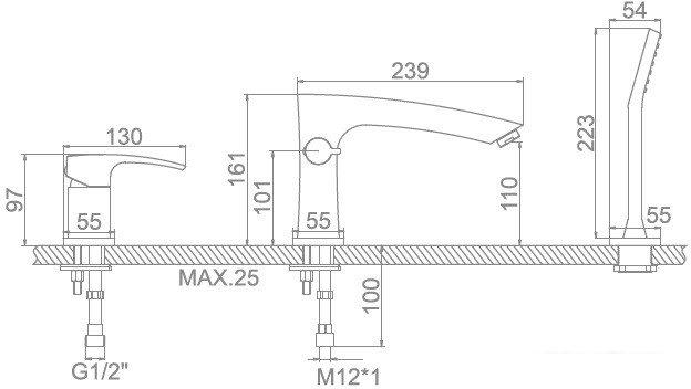 Смеситель Ledeme L1198
