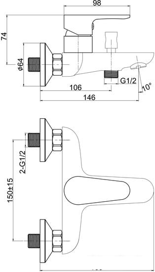 Смеситель Cersanit Cersania 63031