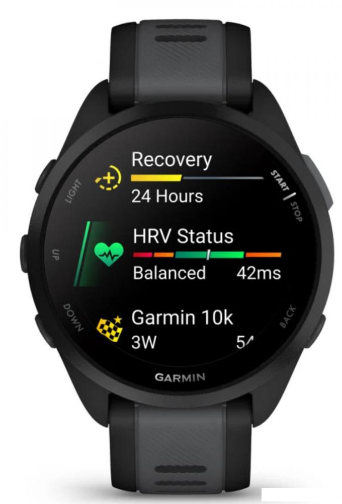 Умные часы Garmin Forerunner 165 (черный/сланцево-серый)