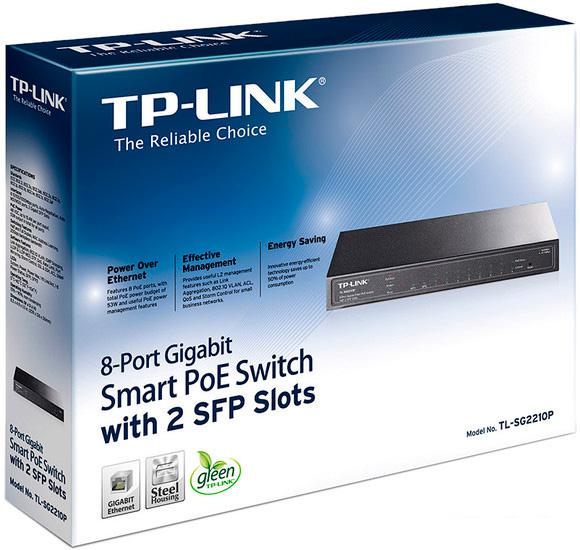 Управляемый коммутатор 2-го уровня TP-Link TL-SG2210P