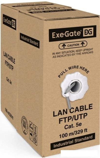 Кабель ExeGate FUTP4-C5e-CCA-S24-IN-PVC-GY-100 FTP