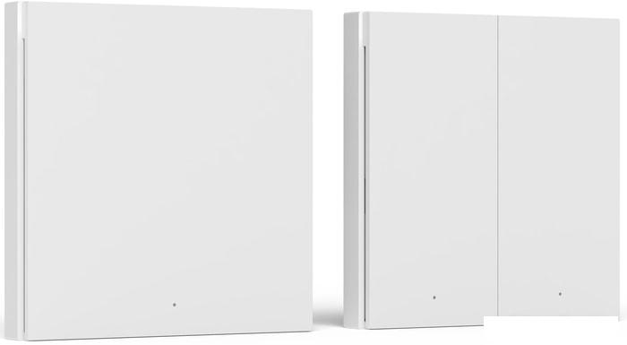 Выключатель Aqara Smart Wall Switch H1 двухклавишный без нейтрали (белый)