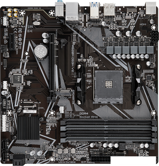 Материнская плата Gigabyte A520M DS3H V2 (rev. 1.1)