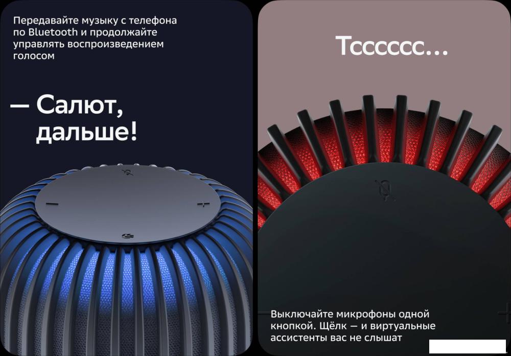 Умная колонка Sber SberBoom (черная материя)