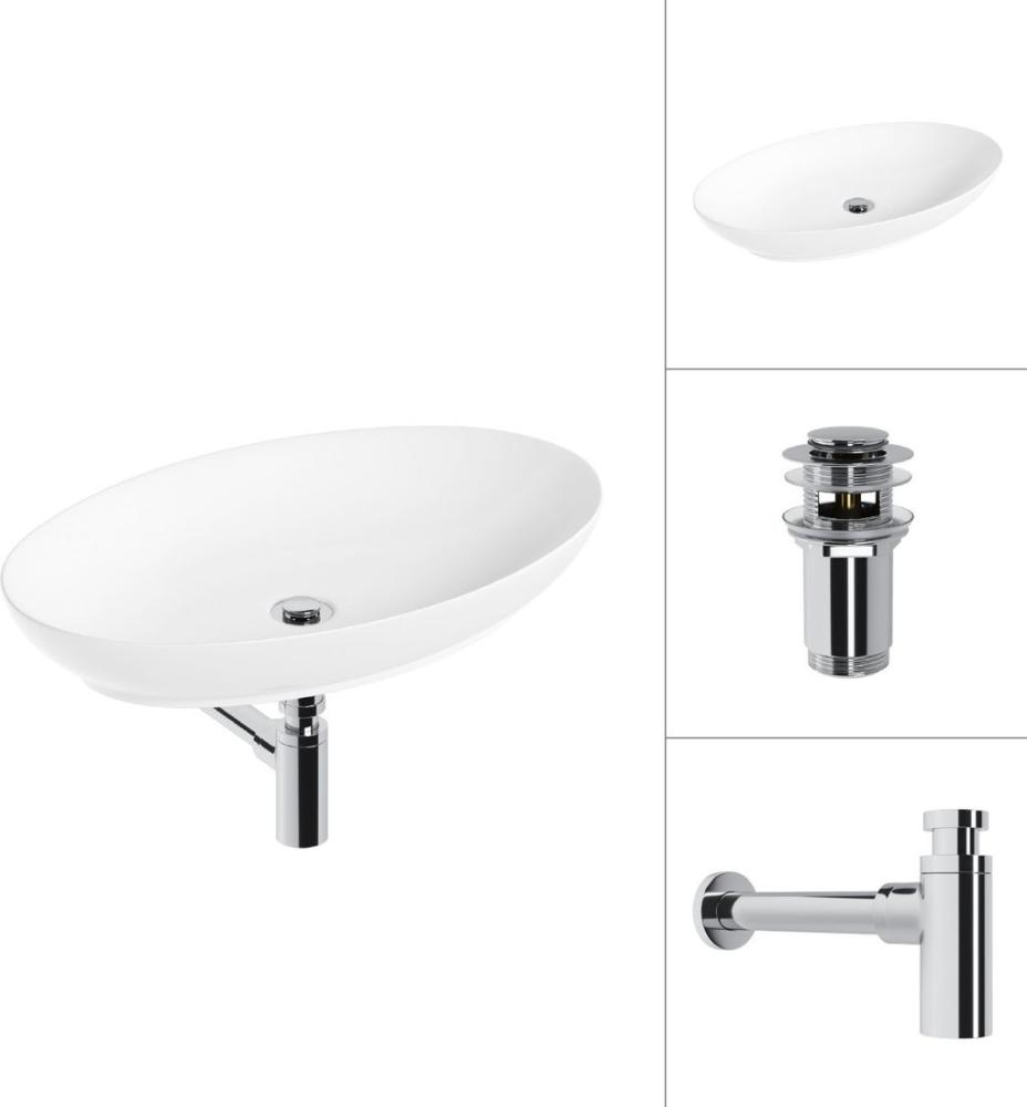 Умывальник Lauter 21571 + клапан 21190CH + сифон 21635CH (хром)