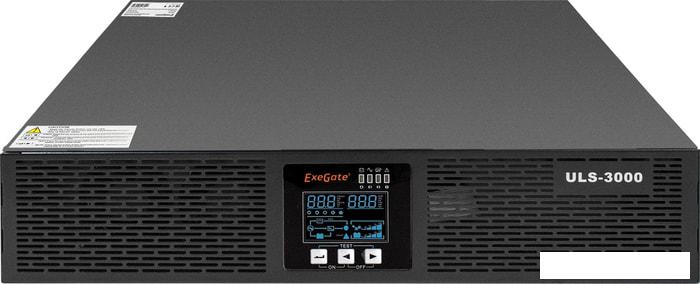Источник бесперебойного питания ExeGate PowerExpert ULS-3000.LCD.AVR.C13.USB.RS232.SNMP.2U